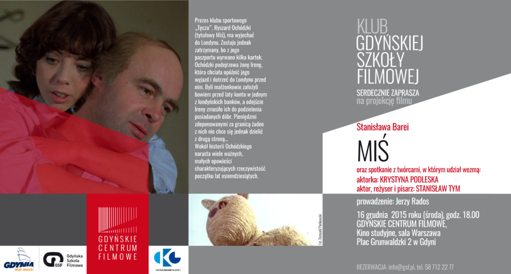 „Miś” Stanisława Barei w Klubie Gdyńskiej Szkoły Filmowej